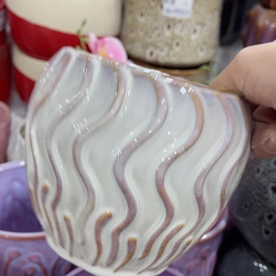 多肉绿植陶瓷花盆9.9包邮，有孔