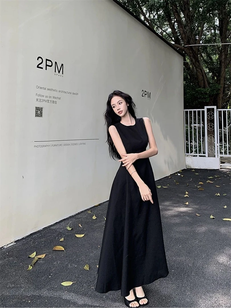 【美丽姐】小香风长裙气质法式收腰ol显瘦赫本风复古