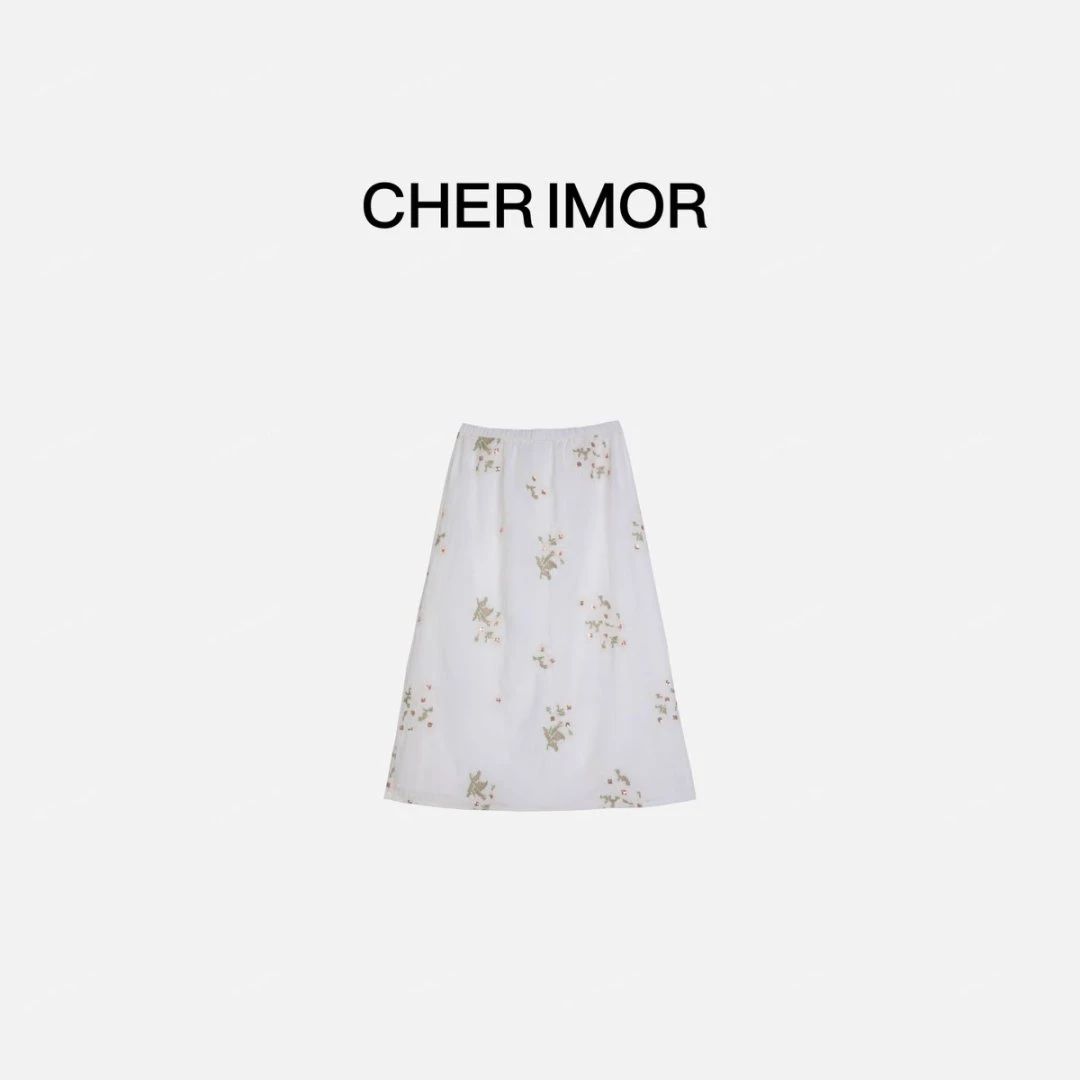 CHER IMOR【花未眠】百搭重工刺绣显瘦法式半身裙 7910 Hi Fortune