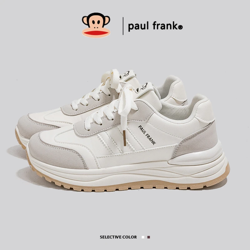 大嘴猴2025春季运动鞋女鞋新款休闲百搭复古厚底休闲潮流小白鞋