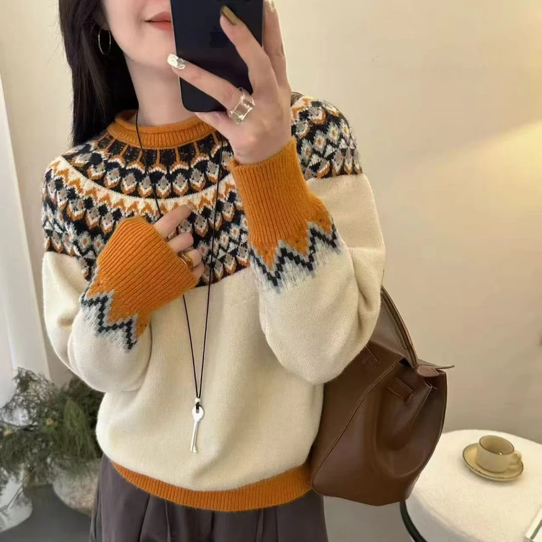 冬季费尔岛圆领针织毛衣 1