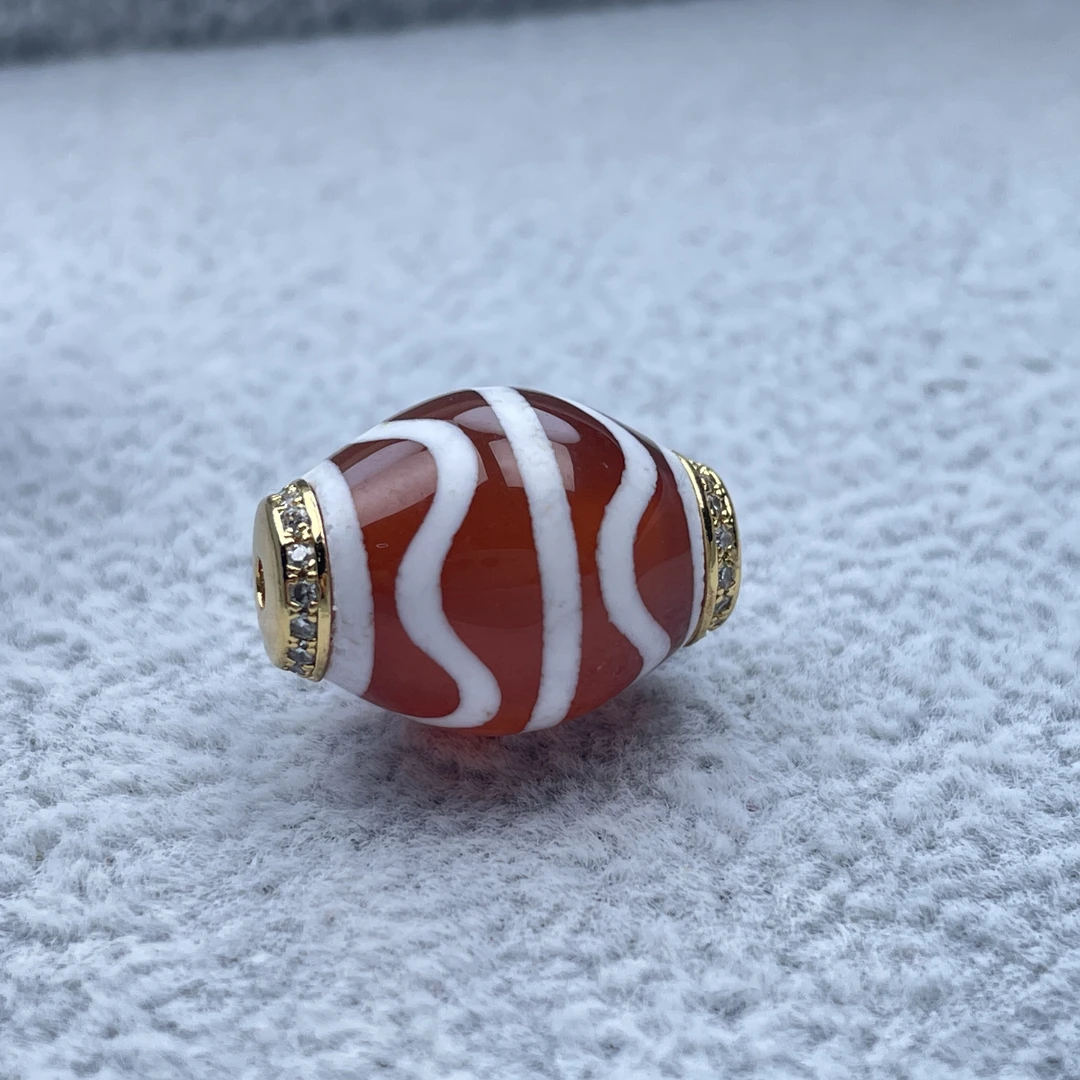 珠改镶嵌款西亚风鼓珠水波纹12mm左右顶珠腰珠配珠