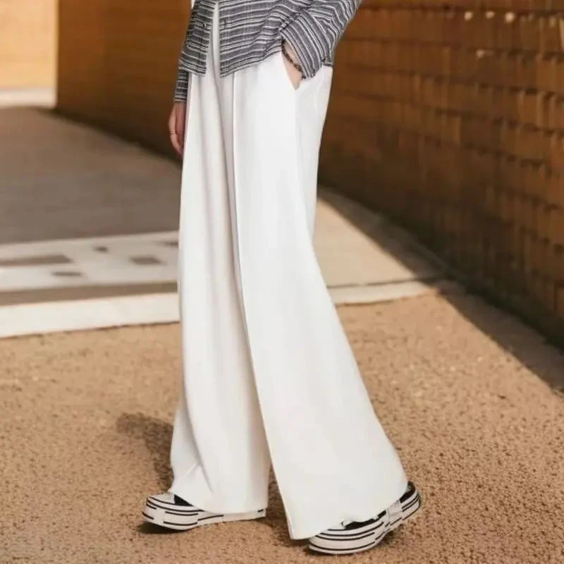 AMASS/阿玛施新款秋冬百搭休闲气质显瘦直筒宽松德绒裤女5100360