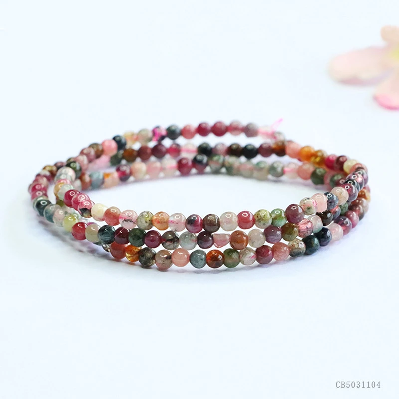 天然老矿碧玺糖果多圈手串A1025