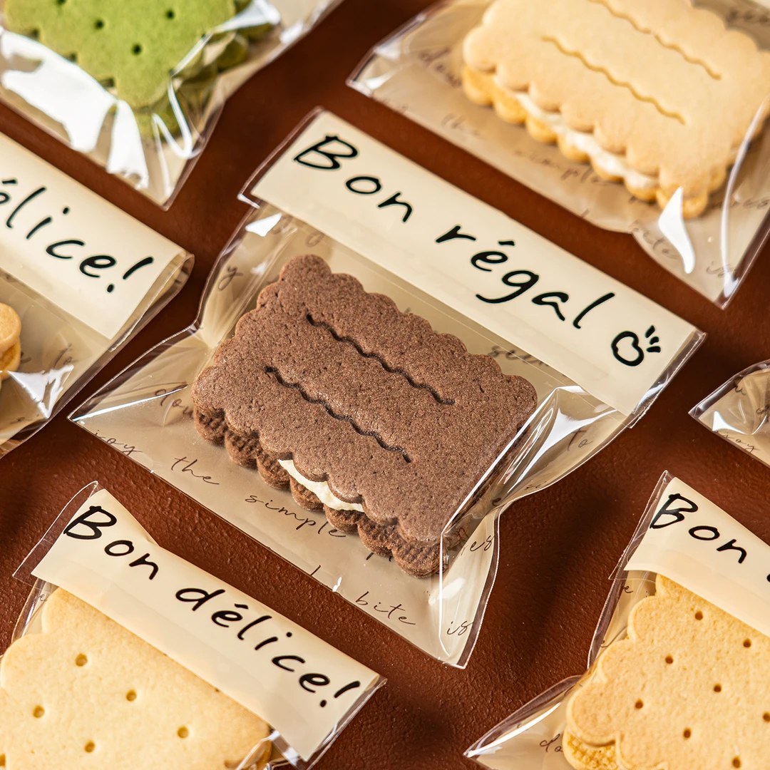 饼干包装袋面包透明自封粘袋曲奇雪花酥烘焙牛轧糖单独小袋子糖果