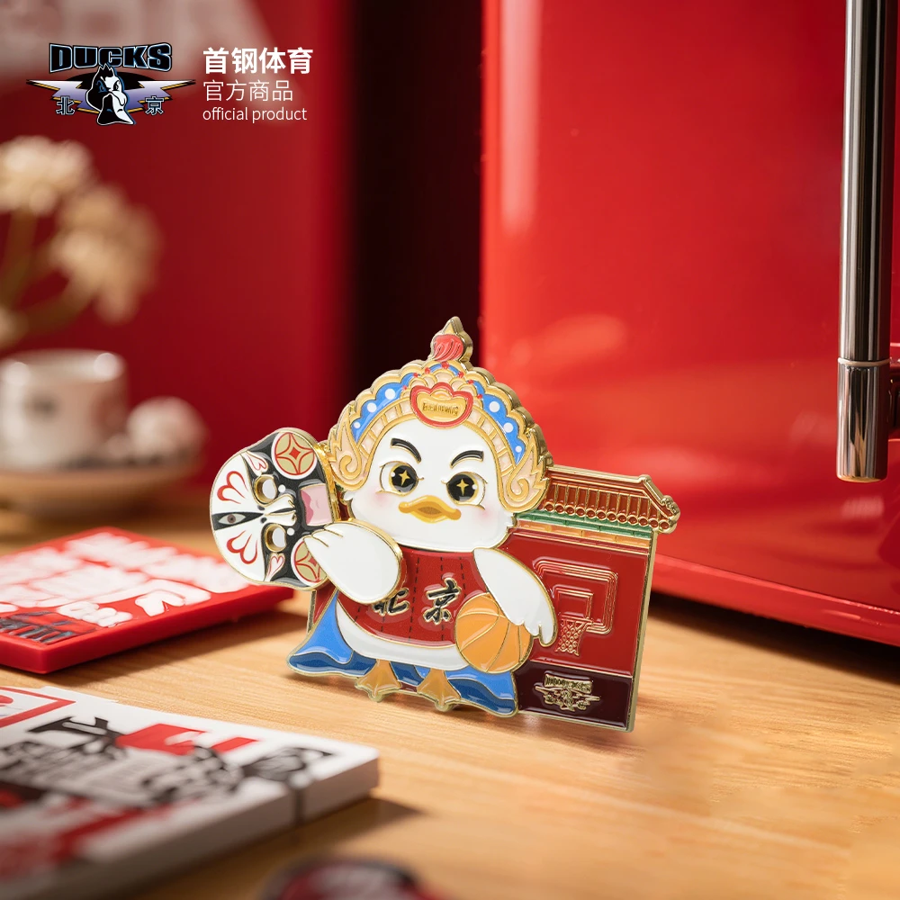 【官方正版】北京首钢 | 霹雳鸭京剧冰箱贴烤漆工艺可爱球迷纪念品