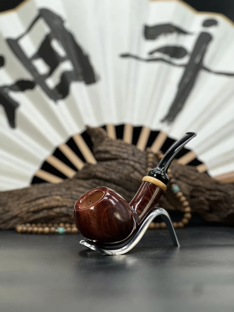 精品手工石楠木光面半弯苹果斗