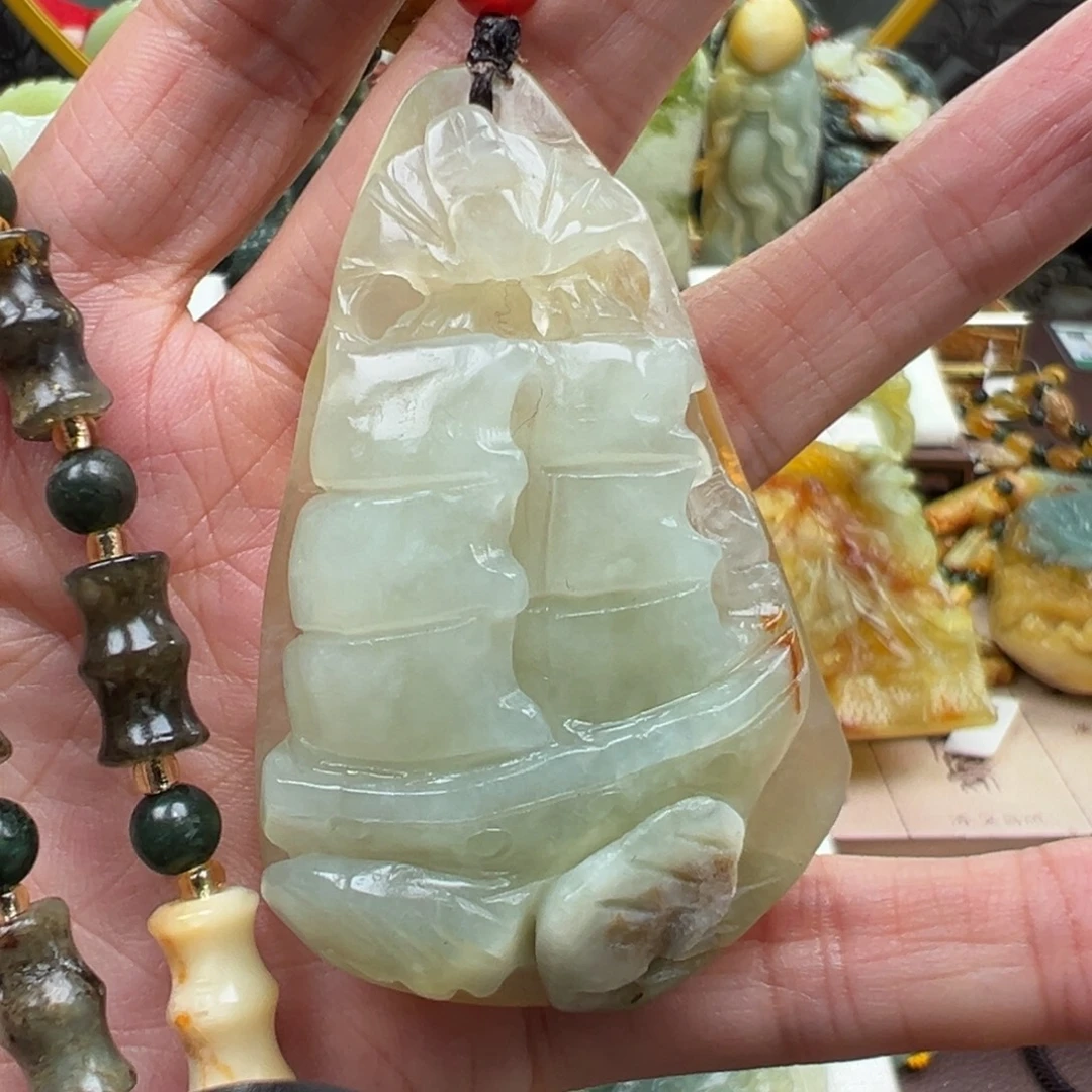 岫玉未镶嵌挂件挂件