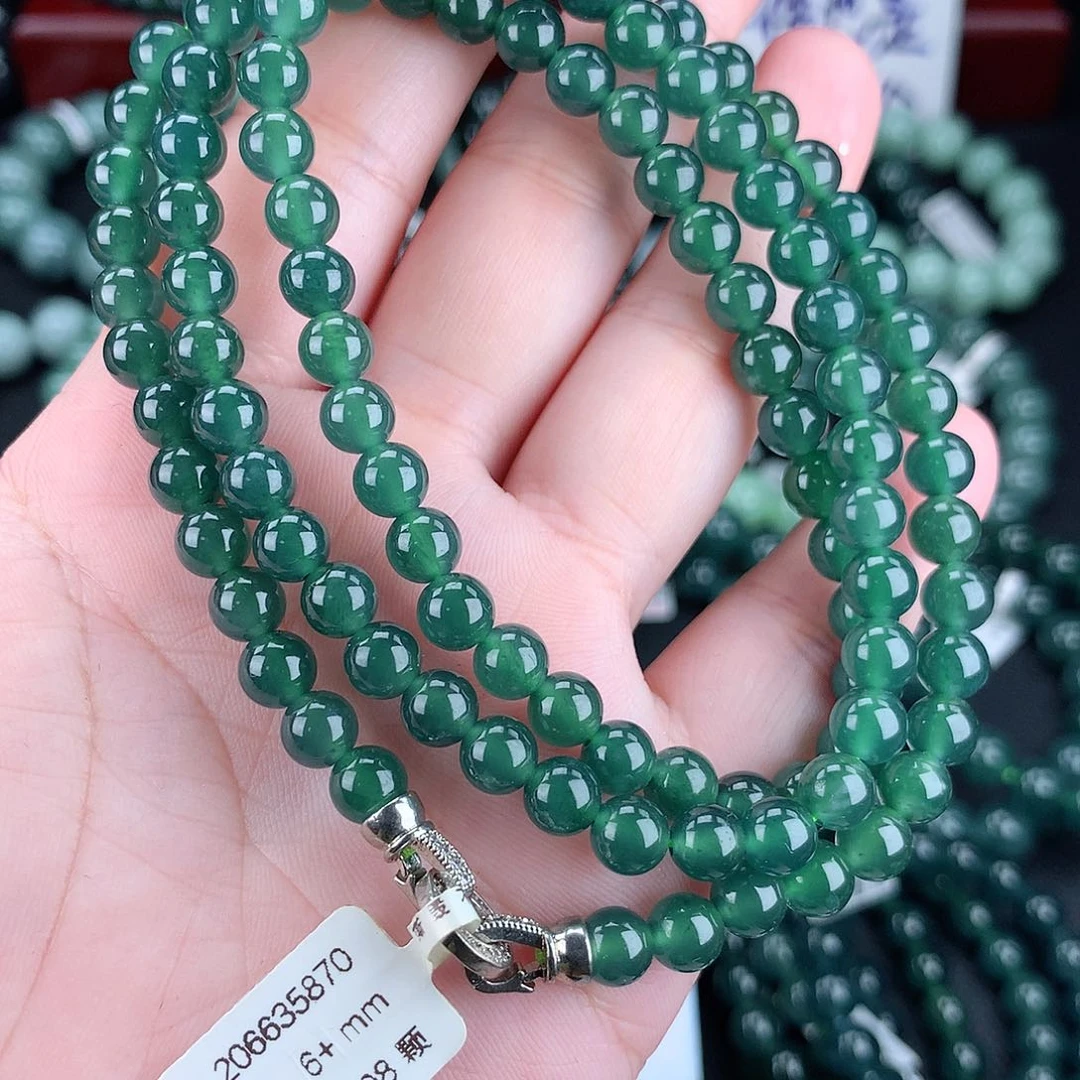 翡翠未镶嵌毛衣链