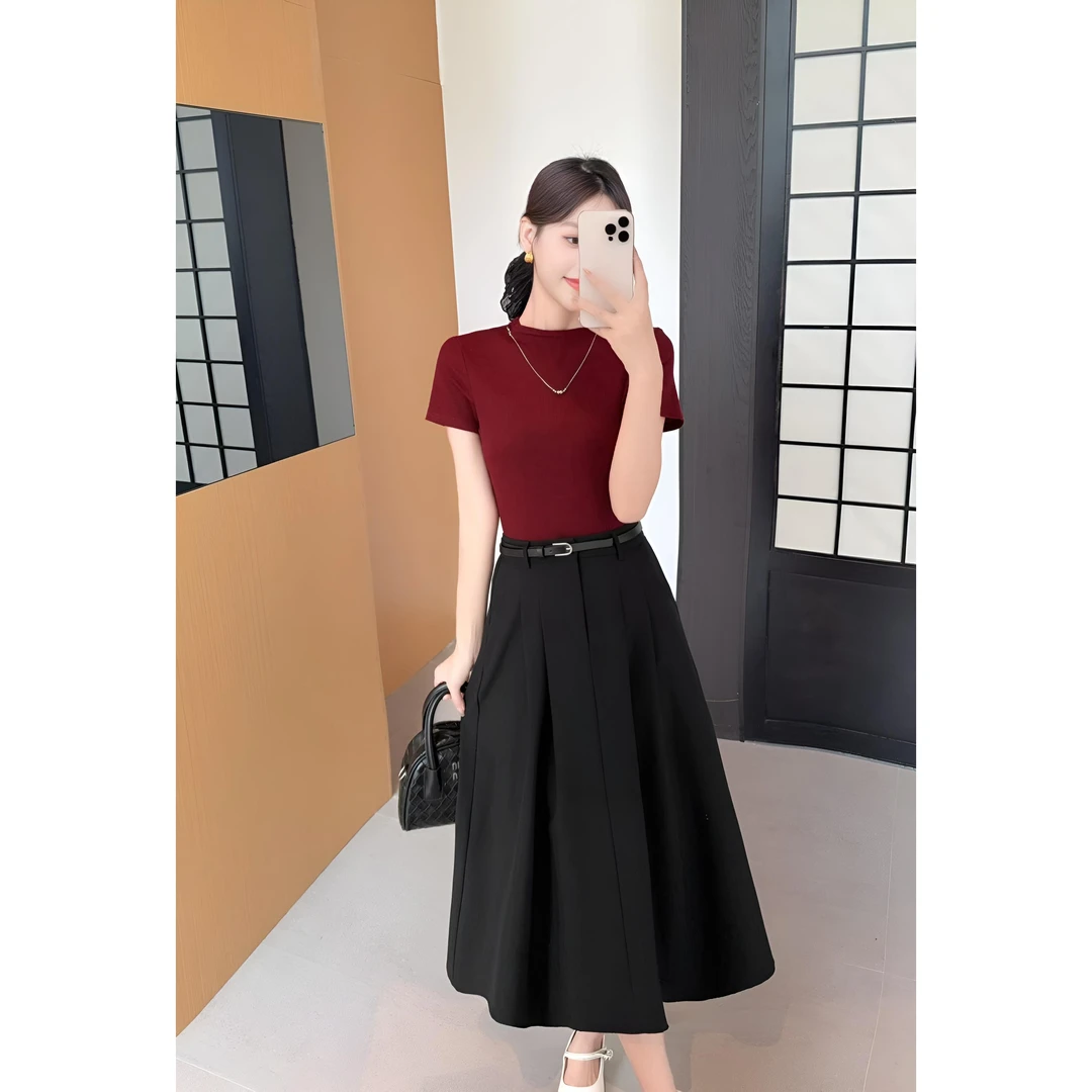 ASY/2025百搭上下套裙【小个子】减龄夏季通勤风气质两件套裙