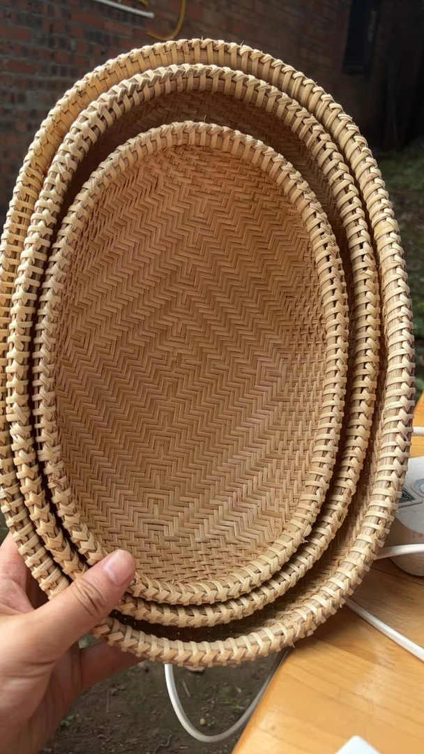 农家自制黄金馒头框椭圆形不镂空三件套