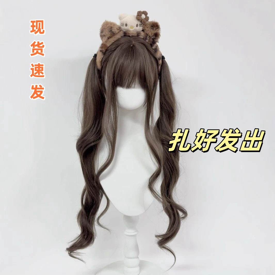 假发女长发长卷发洛丽塔空气刘海甜美自然韩系大波浪lolita全头套