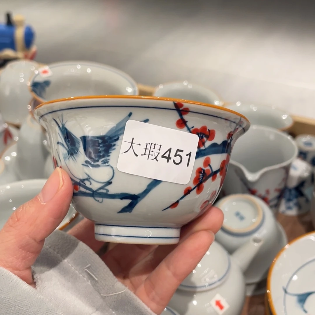 微瑕釉下彩纯手绘