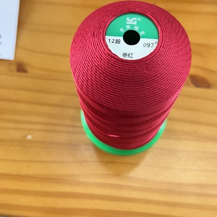 棉（12股纯色股线枣红一卷）
