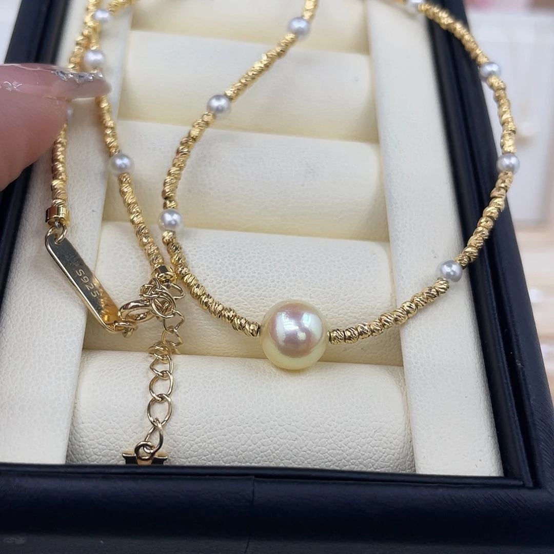 银S925镶嵌颈饰海水珍珠