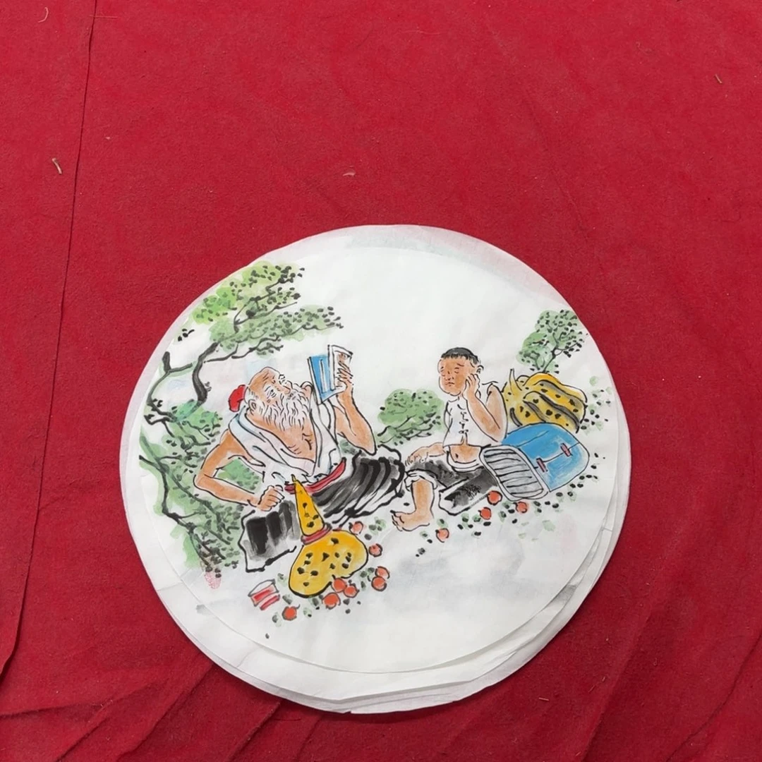 国画花鸟等图案为一体而