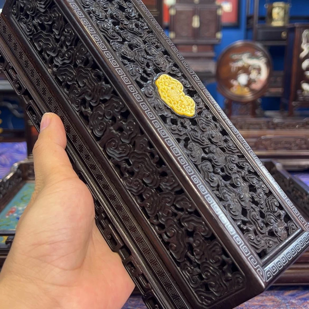 【闪购商品】红酸枝木类成套家具香盒