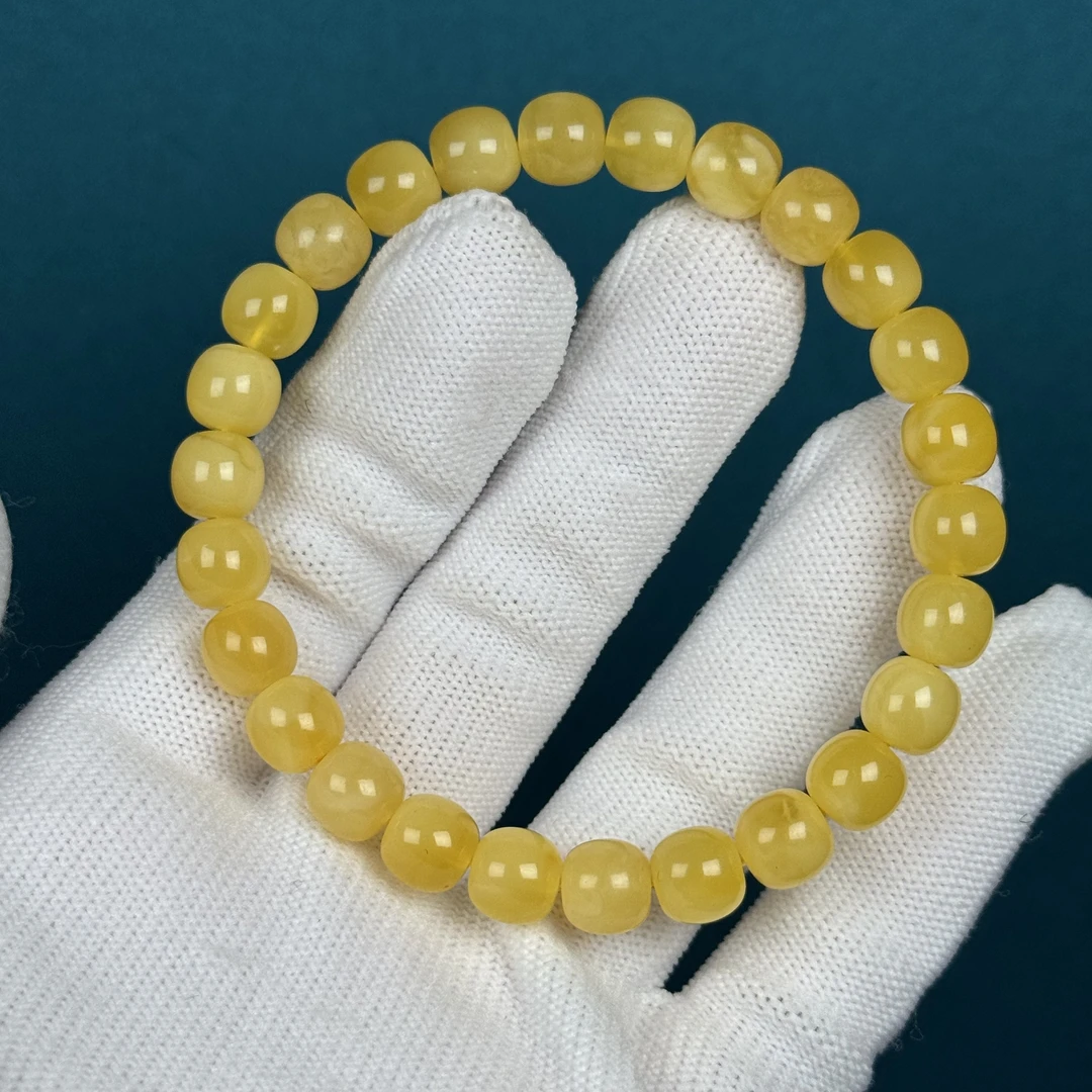 G2774天然原矿蜜蜡 单圈8*7.7mm 支持复检 假一罚十