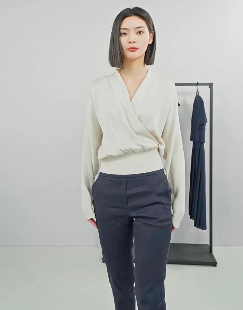 亚麻九分裤西裤女显瘦