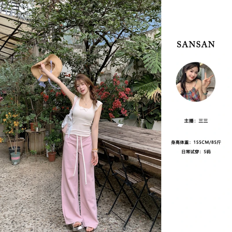 【三三】（巨好穿）春夏季2025年新款高腰垂感慵懒休闲卫裤阔腿裤女