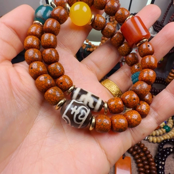 吊坠星月菩提双圈