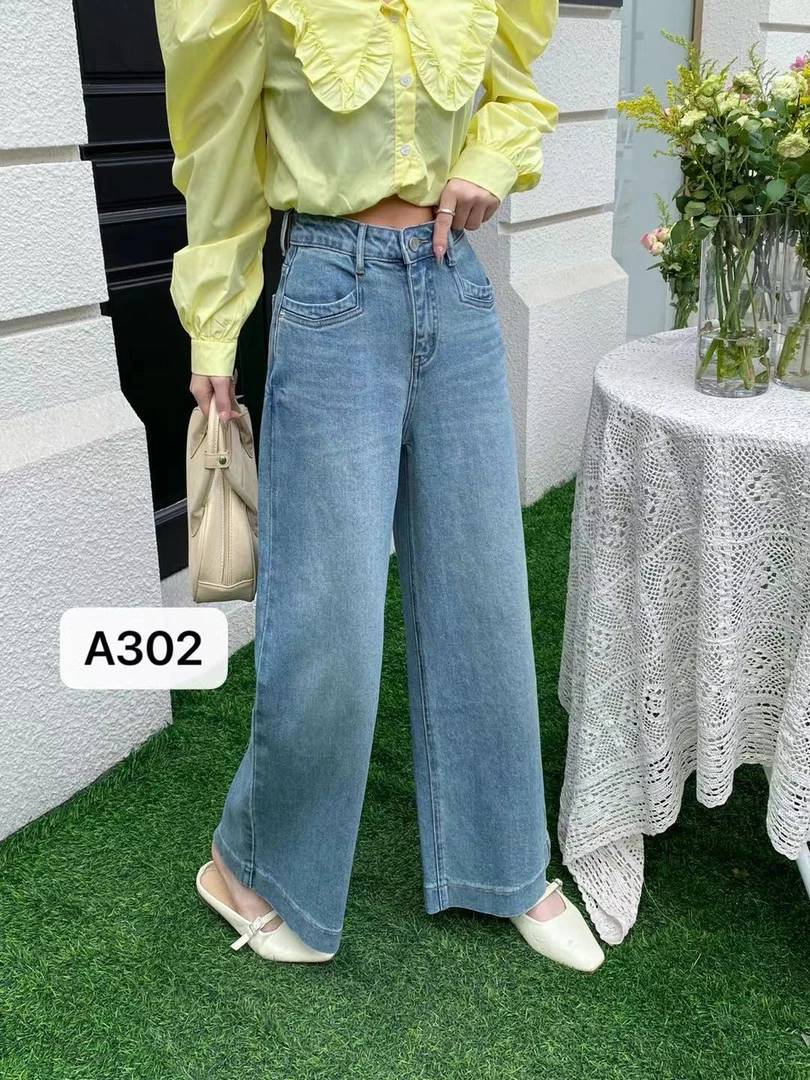 0417-07    女士百搭休闲时尚欧若风显瘦直筒牛仔裤   PZ  A/302
