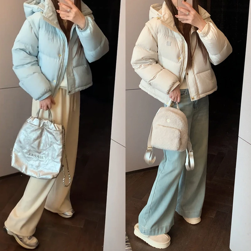 【mimius】喵喵 泡芙奶包～可拆卸袖子连帽保暖外套 F10204