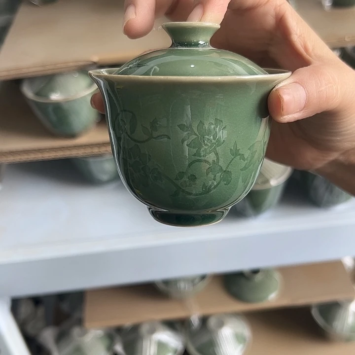 龙泉云间青瓷小米茶器