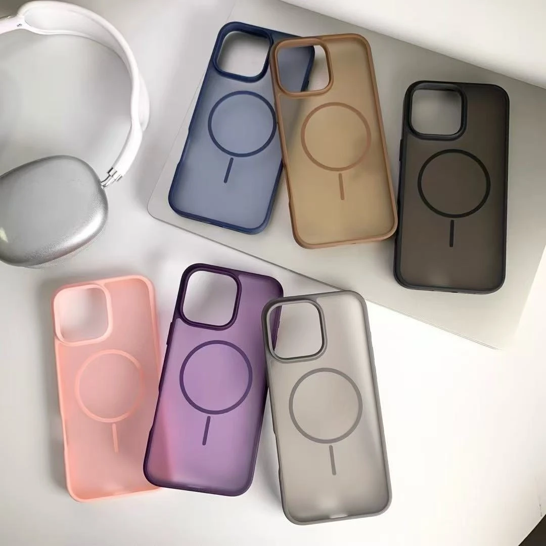 一壳所磨砂肤感细磁吸适用苹果16promax手机壳iPhone15pro高级壳
