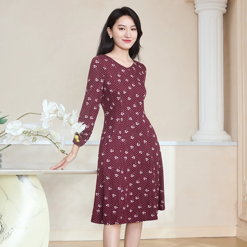 BuouBuou法式复古碎花连衣裙女春季 BH4G076