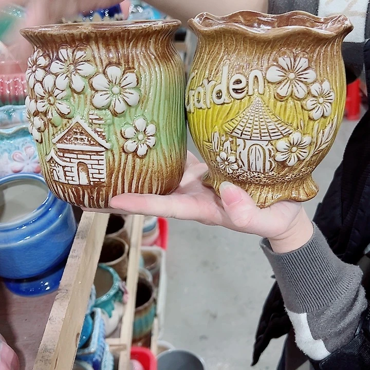 有孔，凑单福利满10元发货陶瓷多肉花盆！