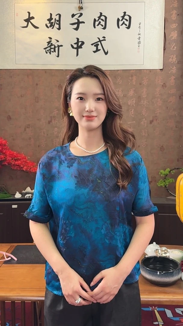 大胡子肉肉专属（星河）原版！新中式国风气质高定圆领上衣