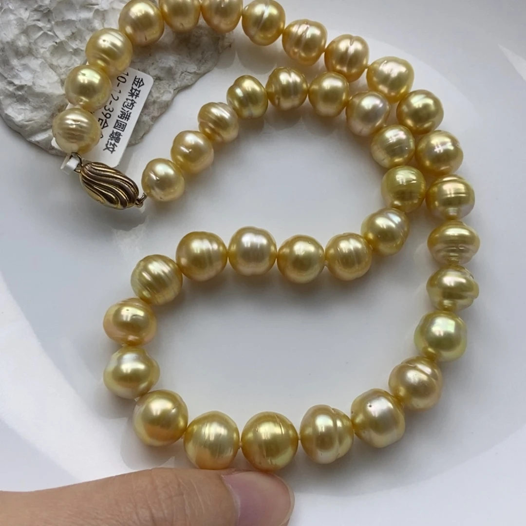 海水珍珠颈饰合金茱*