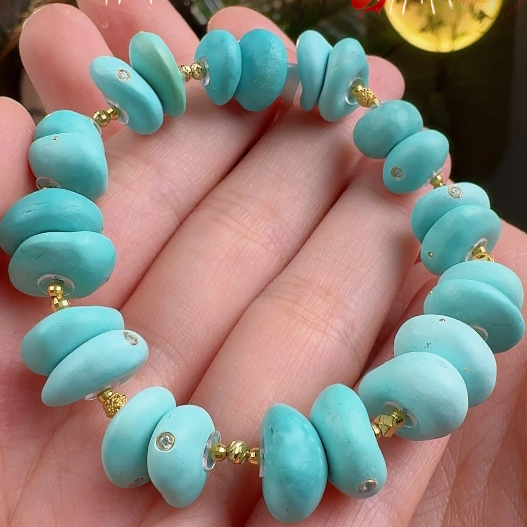 绿松石珠宝奇石18K金镶嵌