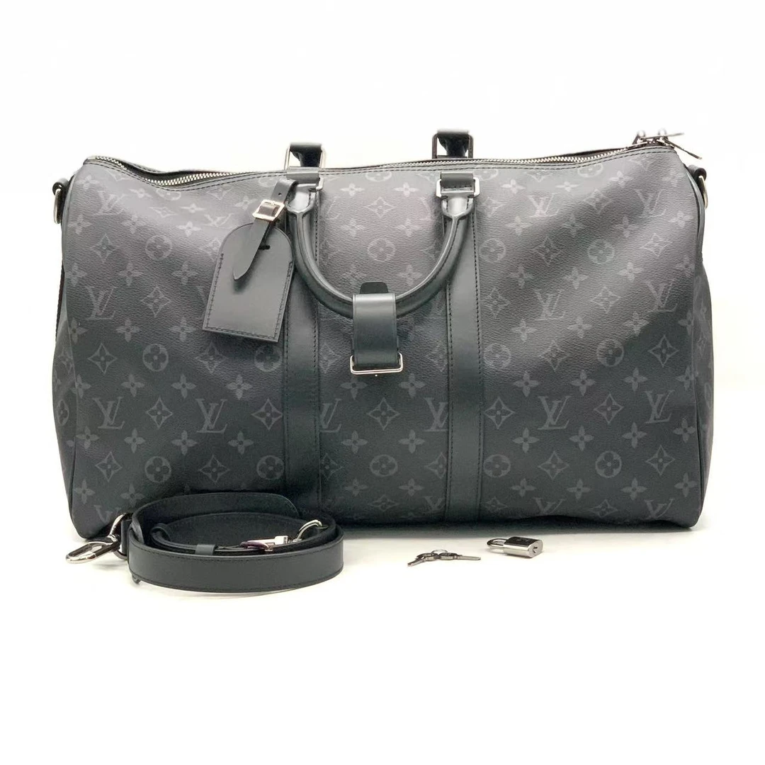 99新 LouisVuitton/路易威登 黑棋盘格kp45斜挎包