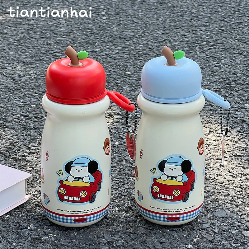 高颜值新款ins学生保温杯直饮便携女生卡通可爱水杯防摔随身杯