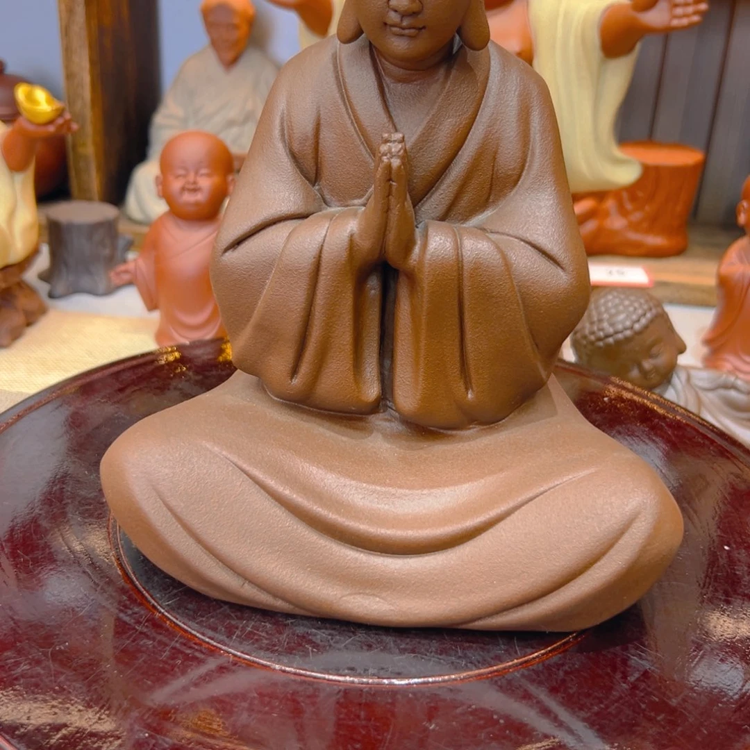 雪****紫砂茶宠紫砂紫泥和尚福利价格