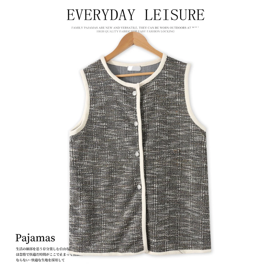 春夏季女士马夹舒适圆领无袖外套时尚01393日常通勤马甲