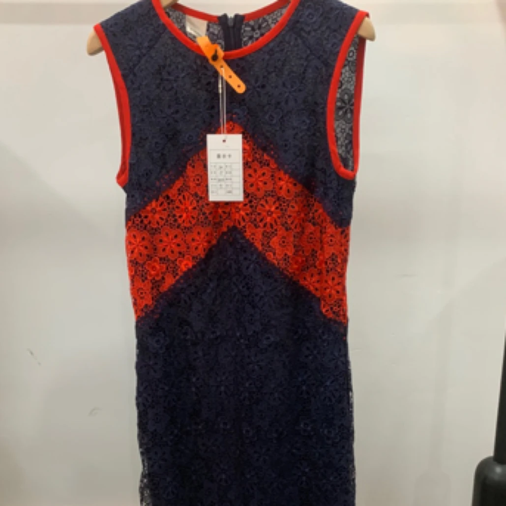 99新 PINKO 蕾丝拼色无袖连衣裙/40码/D01533