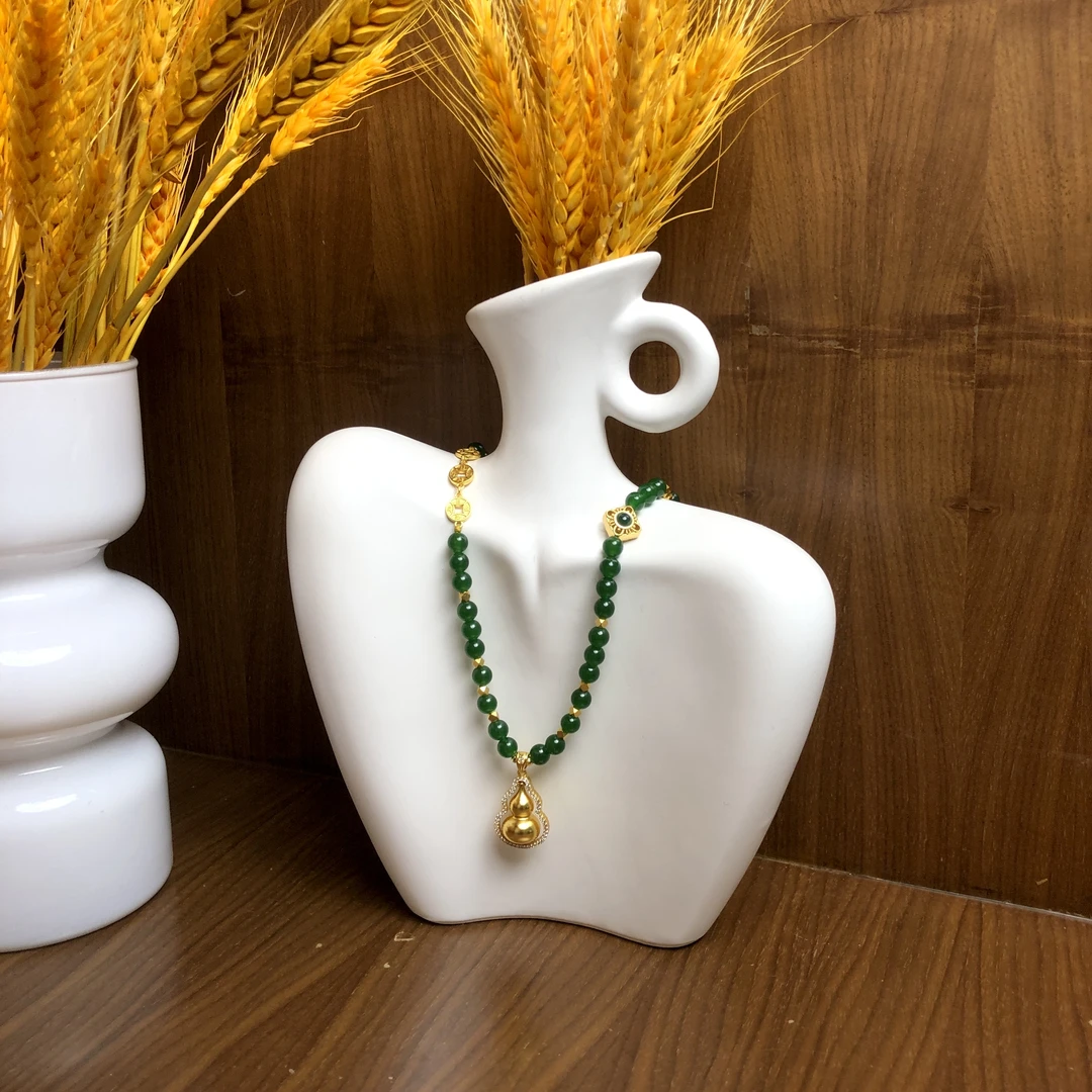 铜合金珐琅吊坠 SL5006时尚葫芦大女王精美长链吊坠项链