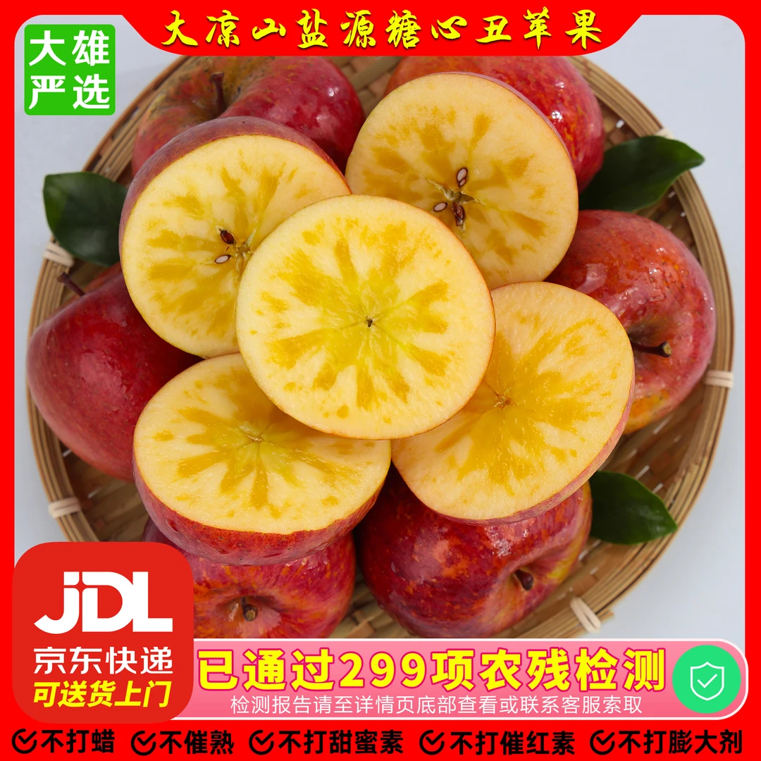 【盐源直发-京东快递】正宗四川大凉山盐源糖心丑苹果5斤/8斤装