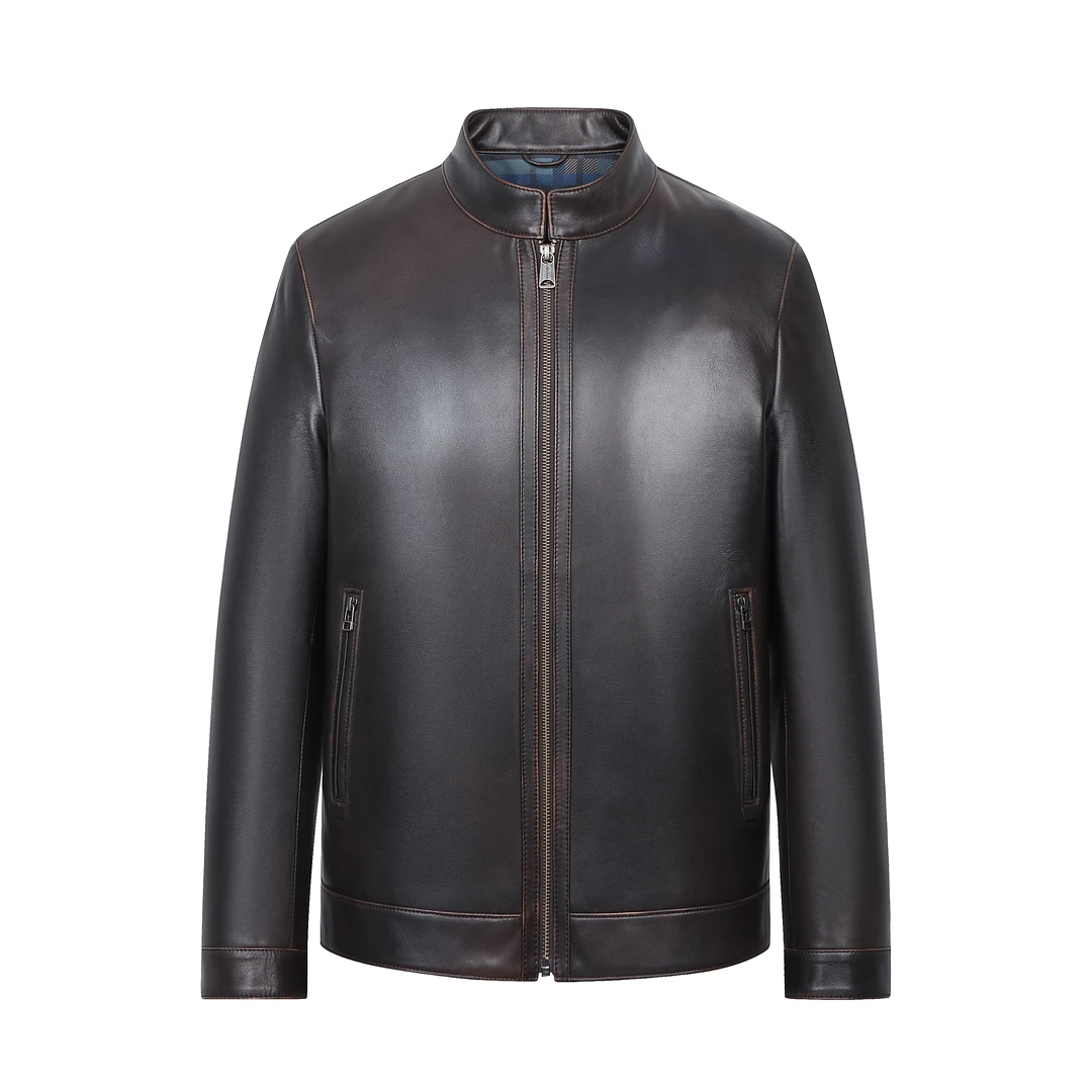 【LATUMA/拉圖瑪】新款男山羊皮工装商务夹克立领25AX-026-1