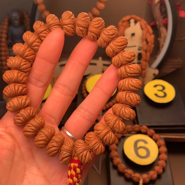 桃核吊坠核*仁祥龙纹手串28