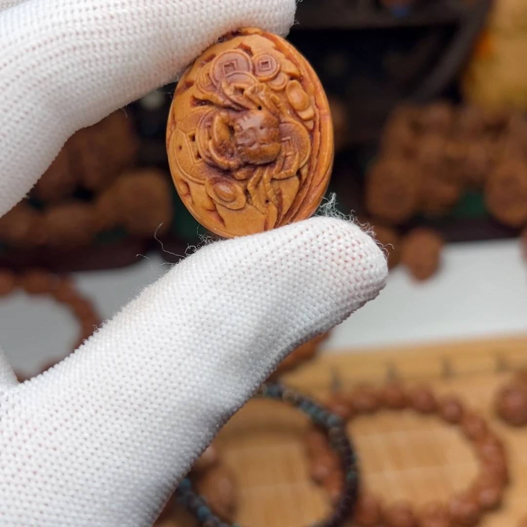 潍坊核雕纯手工雕刻八方来财