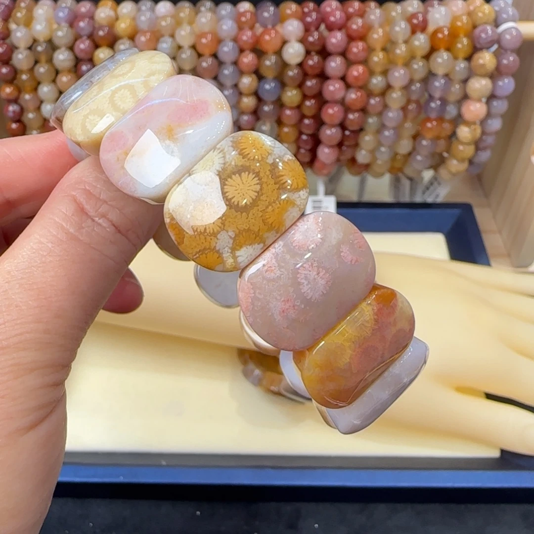 硅化玉未镶嵌手链