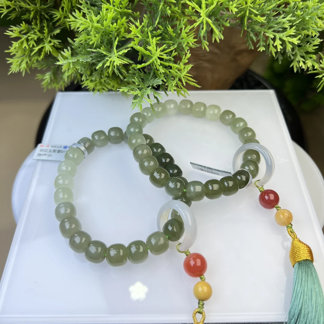 【老王好物优选】天然和田玉手串多样性发一TZ339