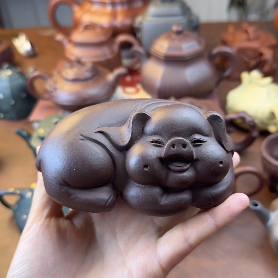 茶壶紫砂紫砂福猪