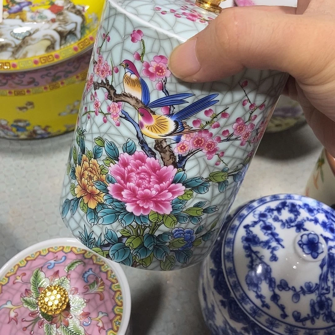 金***瓷片景德镇陶瓷罐