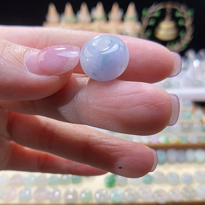 未镶嵌戒指翡翠蓝紫肥扣