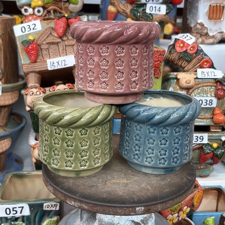 紫砂花盆粗陶材质多肉花盆